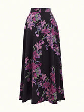 LUNE Women Elegant Floral Printed Summer Skirt